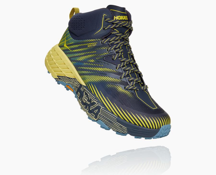 Hoka One One Speedgoat Mid Gore-Tex 2 Trailskor Herr - Marinblå - IRUZO-3897